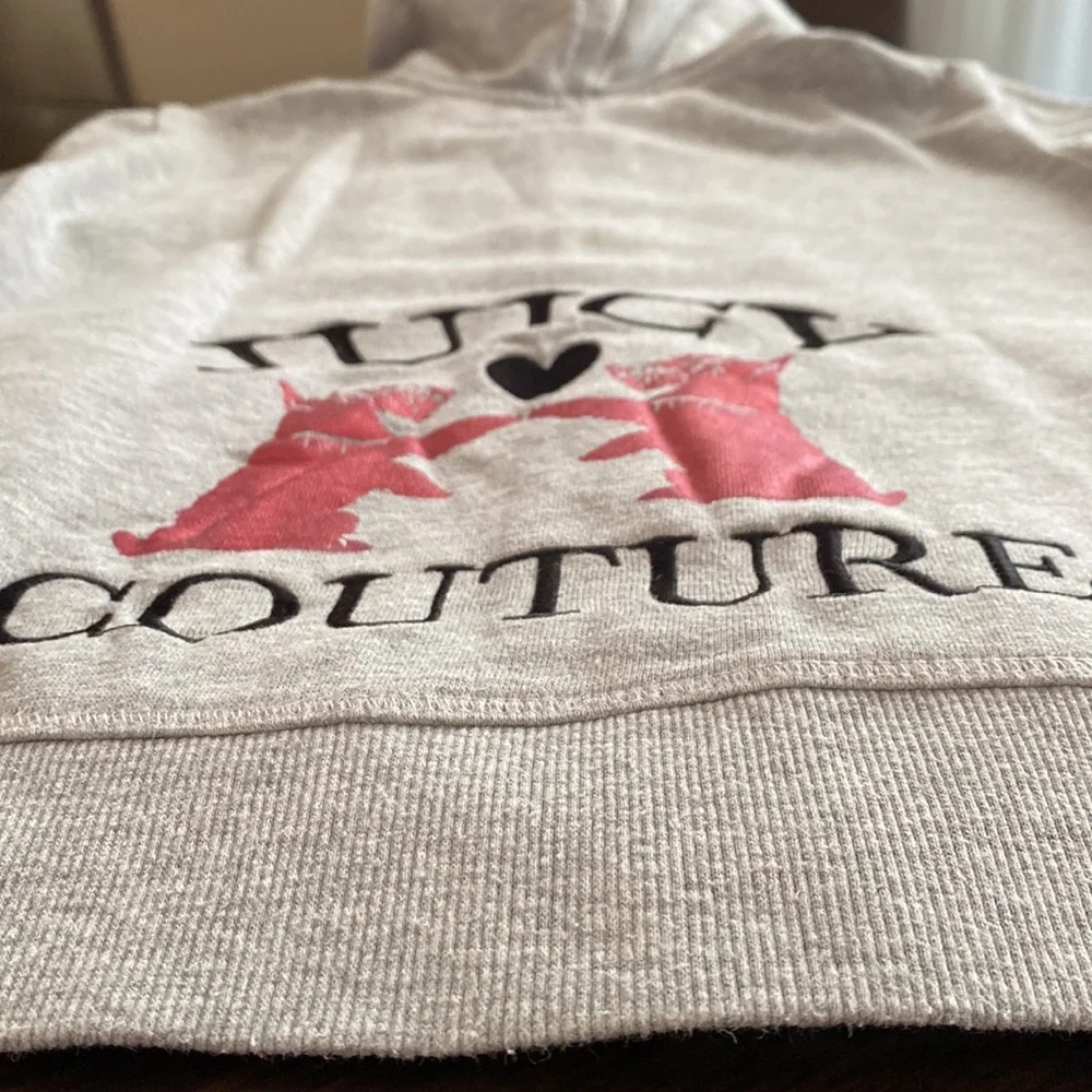 Juicy Couture Faux Fur Hoodie Sz M 8/10Y - Picture 11 of 14
